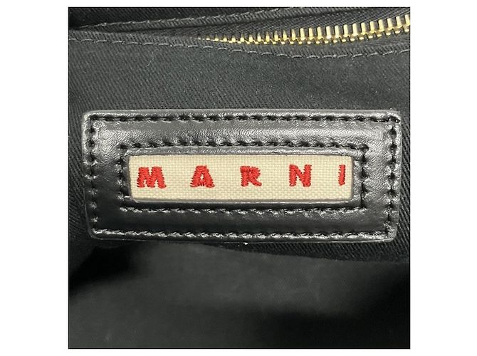 Bolso Tote Marni Marcel Canvas Negro Blanco - vista 4
