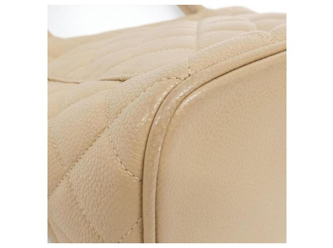 Borsa Chanel 1804 Beige in pelle di vitello grana grossa - vista 3