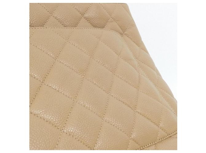 Borsa Chanel 1804 Beige in pelle di vitello grana grossa - vista 4
