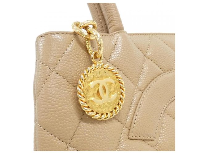 Borsa Chanel 1804 Beige in pelle di vitello grana grossa - vista 5