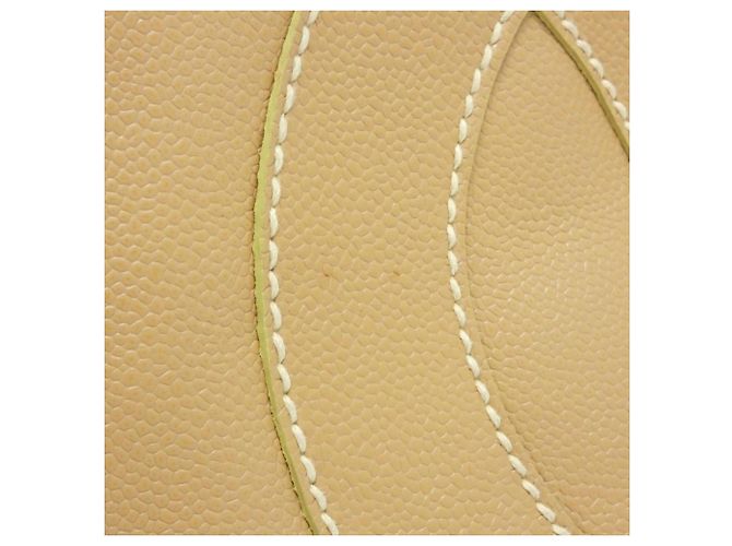 Borsa Chanel 25661 beige in pelle di vitello - vista 3