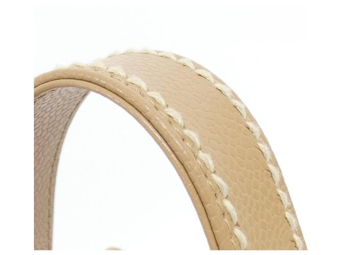 Borsa Chanel 25661 beige in pelle di vitello - vista 6