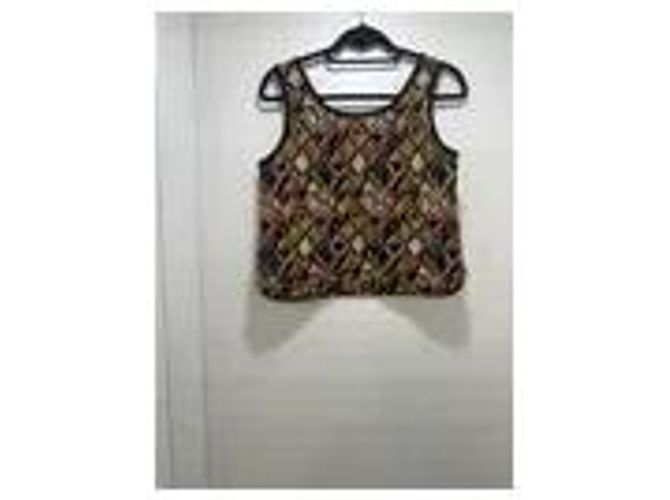 Top sin mangas M Missoni de seda estampado geométrico Multicolor - vista 6