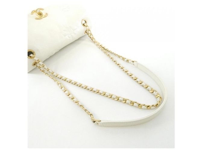 Borsa a tracolla in pelle Chanel AS2329 Bianco - vista 5