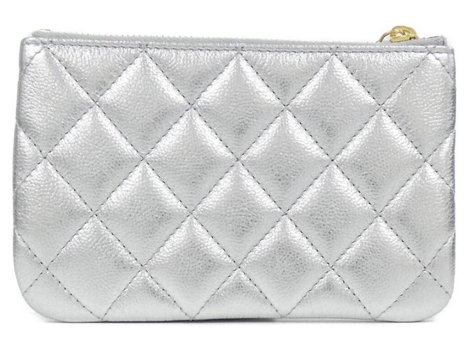 Chanel Timeless Classic Line AP4020 Handtasche Pouch Silber - Ansicht 2