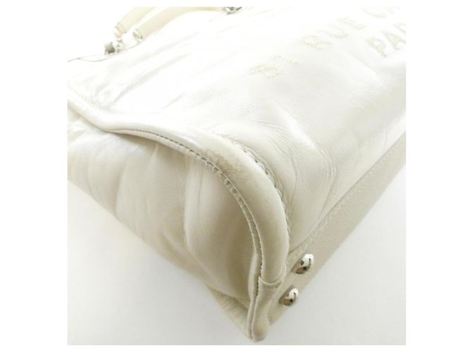 Chanel Deauville Line Handtasche Weiß Roh - Ansicht 3