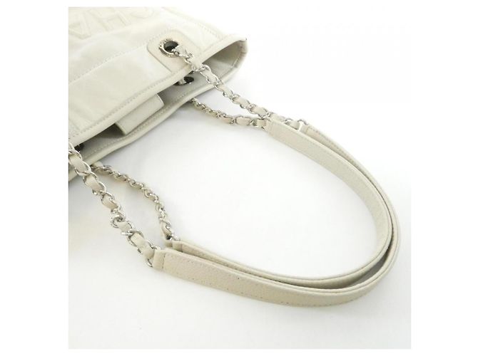 Chanel Deauville Line Handtasche Weiß Roh - Ansicht 5