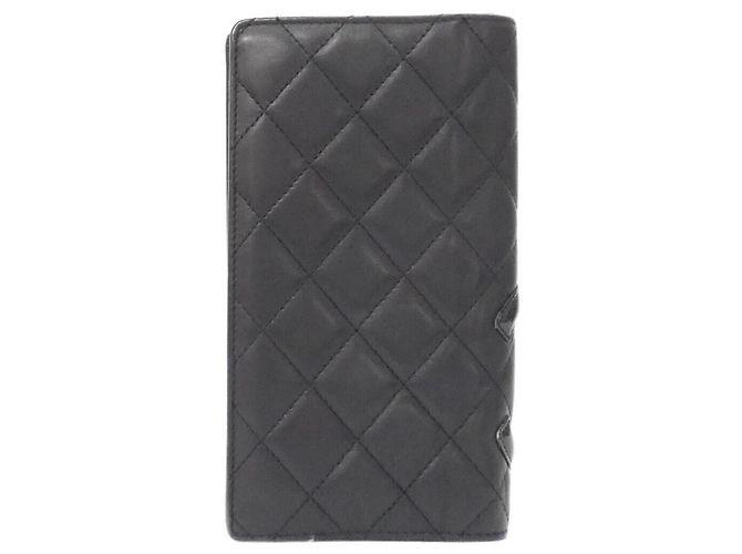 Cartera larga bi-fold Chanel Cambon Line 26717 Negro - vista 2