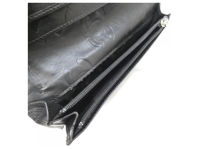 Cartera larga bi-fold Chanel Cambon Line 26717 Negro - vista 8