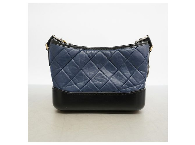 Chanel Gabrielle Schultertasche Schwarz Marineblau - Ansicht 10