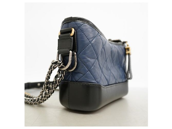 Chanel Gabrielle Schultertasche Schwarz Marineblau - Ansicht 2