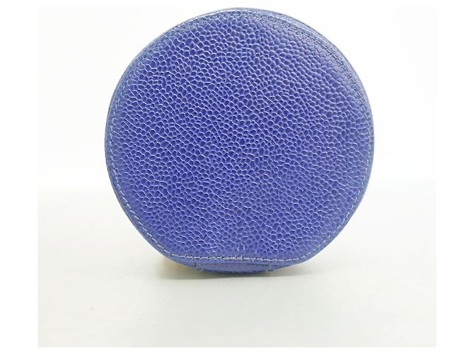 Custodia Chanel in pelle caviar blu navy - vista 3