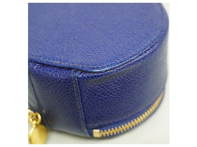 Custodia Chanel in pelle caviar blu navy - vista 6