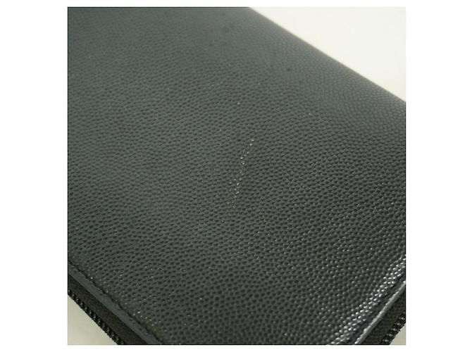 Cartera larga Chanel de piel de becerro granulada negra Negro - vista 7
