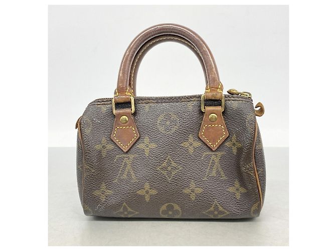 Sac à main Louis Vuitton Monogram Mini Speedy M41534 Marron - vue 11