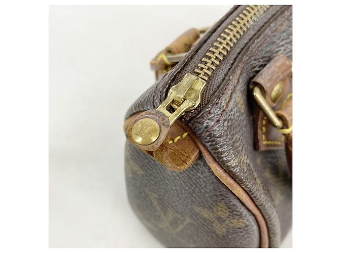 Sac à main Louis Vuitton Monogram Mini Speedy M41534 Marron - vue 6
