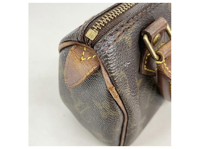 Sac à main Louis Vuitton Monogram Mini Speedy M41534 Marron - vue 7