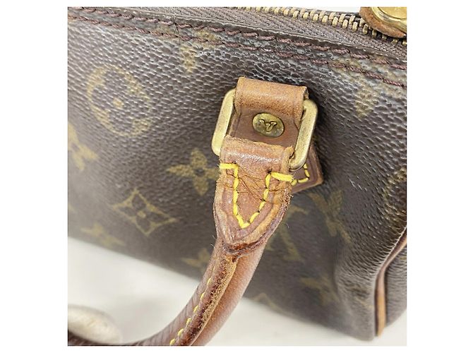 Sac à main Louis Vuitton Monogram Mini Speedy M41534 Marron - vue 9