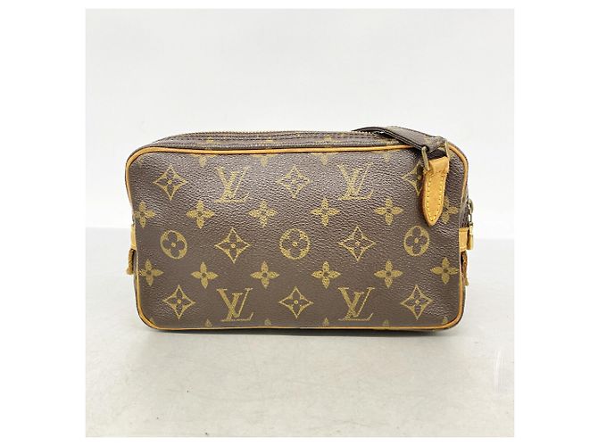 Louis Vuitton Monogram Pochette Marly Bandoulière Shoulder Bag Marrone - vista 10