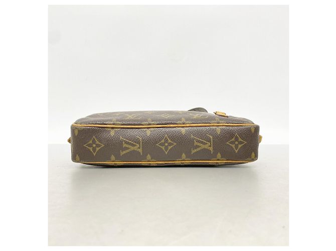 Louis Vuitton Monogram Pochette Marly Bandoulière Shoulder Bag Marrone - vista 3