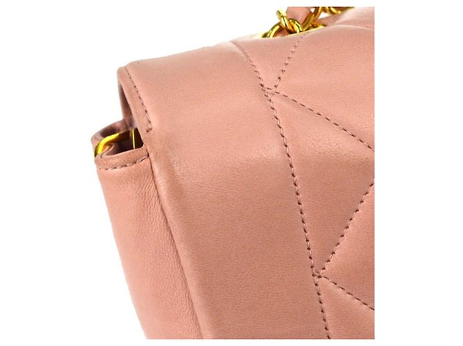 Chanel Vintage Diana Flap Quilted Lambskin Small Rosa - vista 7