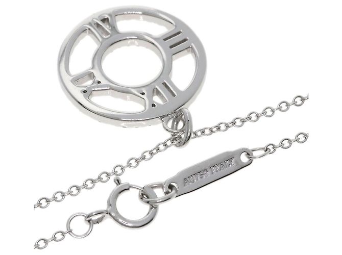 Autre Marque Collana Tiffany & Co. Open Atlas Medallion con diamanti in oro bianco 18K - vista 2
