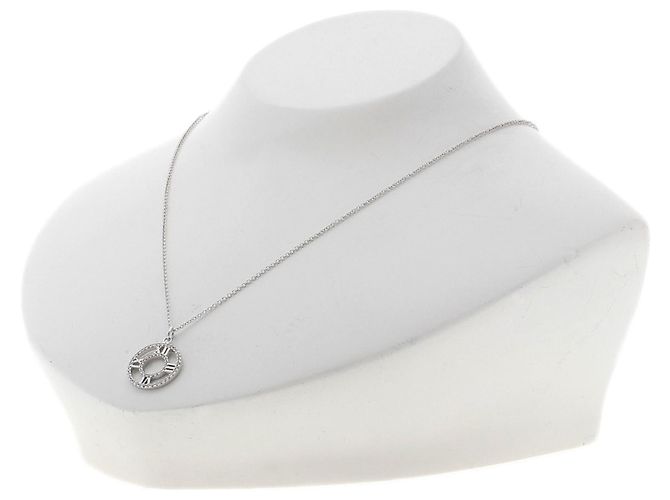 Autre Marque Collana Tiffany & Co. Open Atlas Medallion con diamanti in oro bianco 18K - vista 4