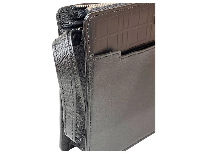 Clutch Burberry Second Bag in pelle Nero - vista 6