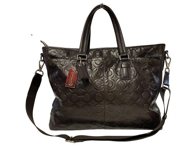 Borsa a tracolla Coach in pelle marrone - vista 2