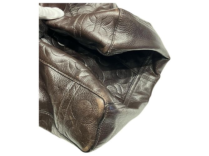 Borsa a tracolla Coach in pelle marrone - vista 8