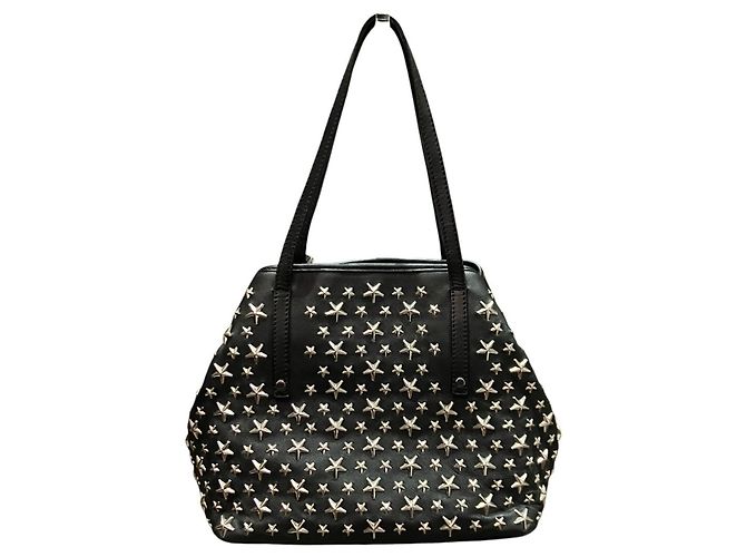 Borsa Tote Jimmy Choo Star Studded Sasha S Nero - vista 2