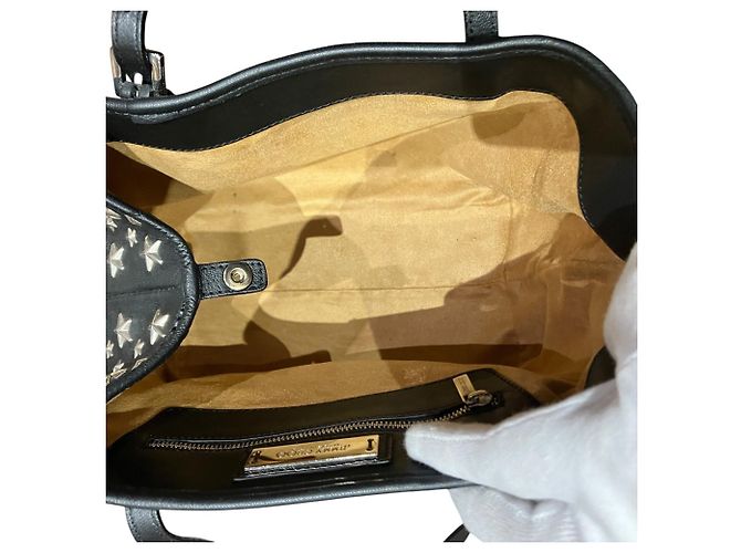 Borsa Tote Jimmy Choo Star Studded Sasha S Nero - vista 6