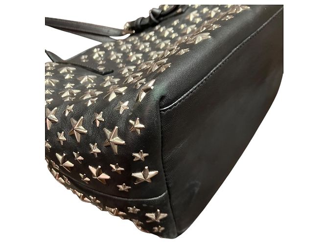 Borsa Tote Jimmy Choo Star Studded Sasha S Nero - vista 7