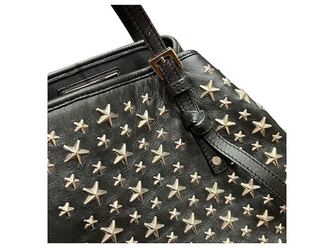 Borsa Tote Jimmy Choo Star Studded Sasha S Nero - vista 8