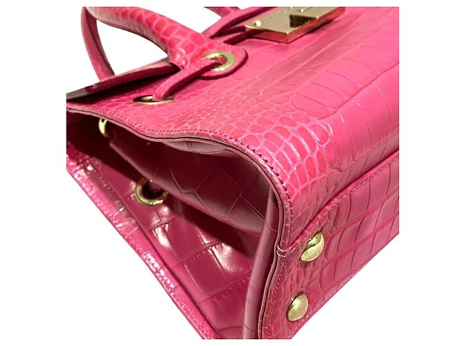 Sac à main en cuir Rosalie Jimmy Choo Rose - vue 7