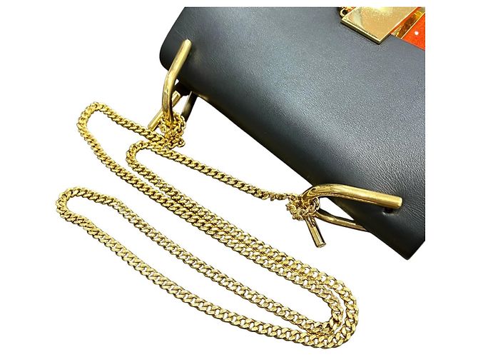 Chloé Drew Mini Bicolor Schultertasche mit Kette - Ansicht 7