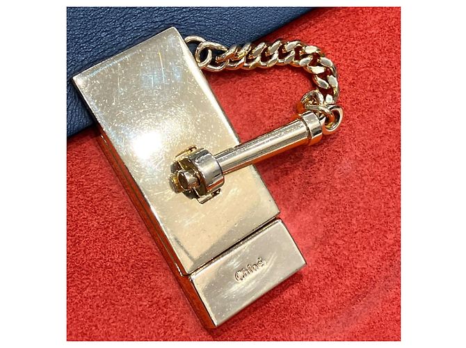 Chloé Drew Mini Bicolor Schultertasche mit Kette - Ansicht 9