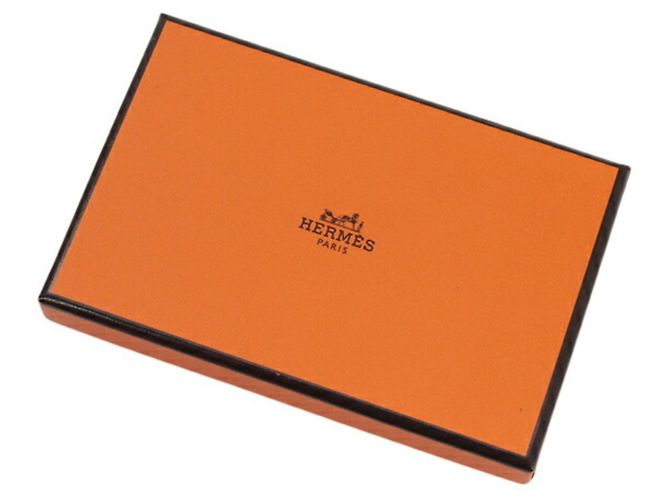 Hermès Tarjetero Hermes de piel Epsom Negro Azul - vista 10