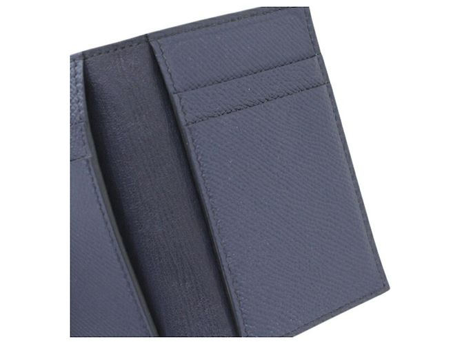 Hermès Tarjetero Hermes de piel Epsom Negro Azul - vista 7