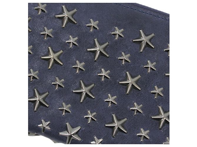 Cartera larga redondeada Jimmy Choo Metálico Azul marino - vista 3