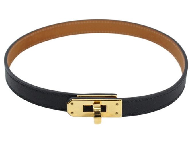 Hermès Hermes Mini Kelly Choker Negro Dorado - vista 2