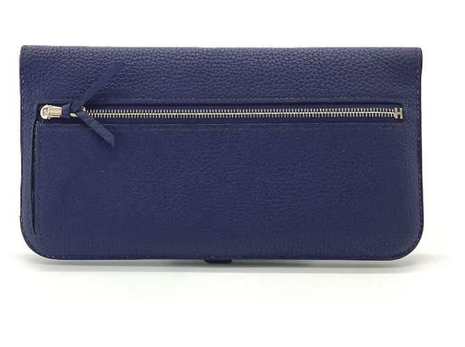 Hermès Portafoglio lungo Hermes Dogon in pelle viola Porpora - vista 2