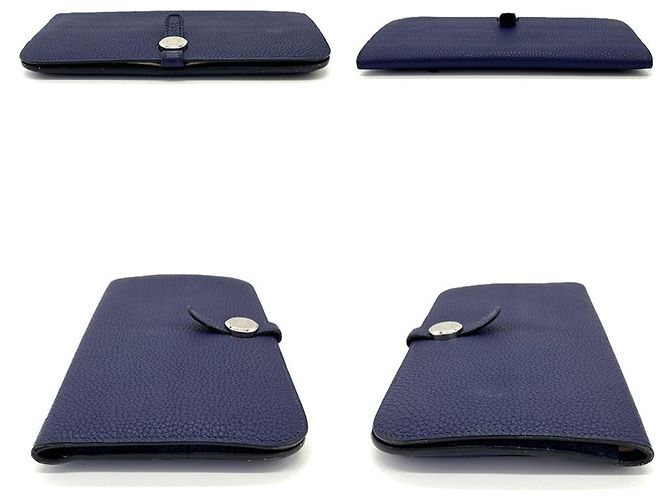 Hermès Portafoglio lungo Hermes Dogon in pelle viola Porpora - vista 4