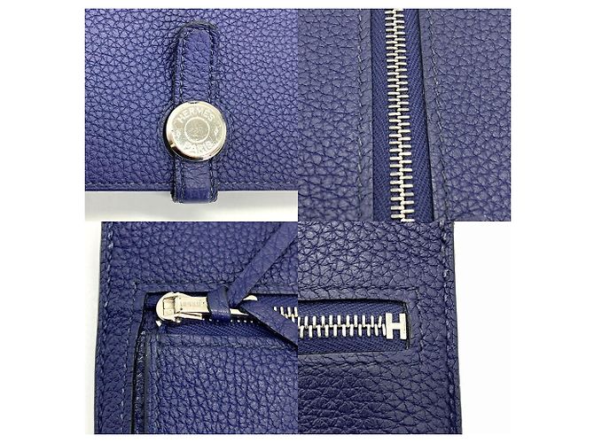 Hermès Portafoglio lungo Hermes Dogon in pelle viola Porpora - vista 5