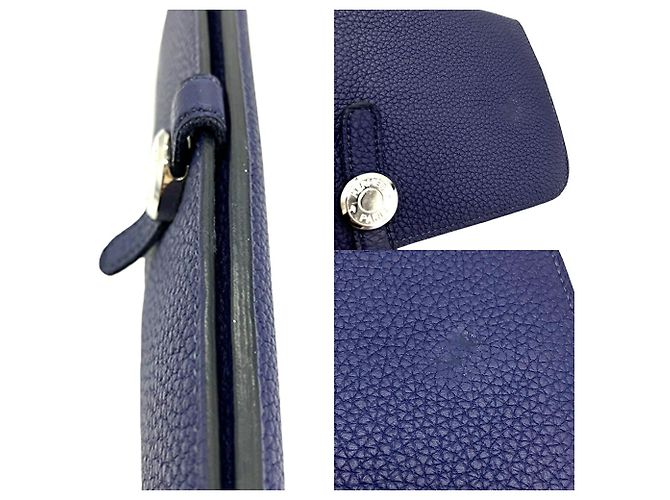 Hermès Portafoglio lungo Hermes Dogon in pelle viola Porpora - vista 6
