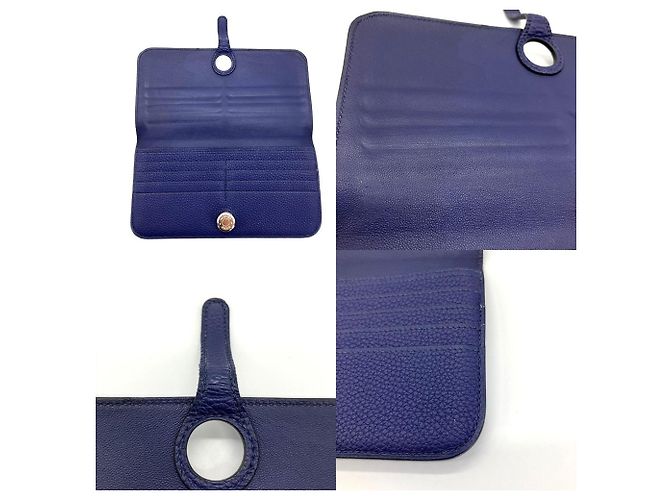 Hermès Portafoglio lungo Hermes Dogon in pelle viola Porpora - vista 7