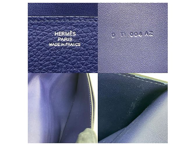 Hermès Portafoglio lungo Hermes Dogon in pelle viola Porpora - vista 8