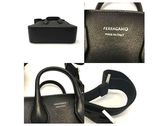 Borsa a tracolla Salvatore Ferragamo in pelle nera - vista 5