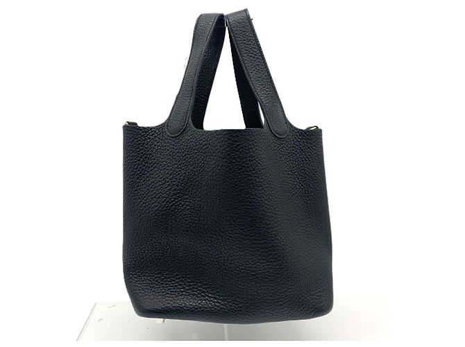 Hermès Borsa Hermes Picotin Lock PM Togo Noir Black Nero - vista 2