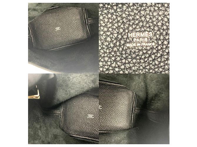 Hermès Borsa Hermes Picotin Lock PM Togo Noir Black Nero - vista 6
